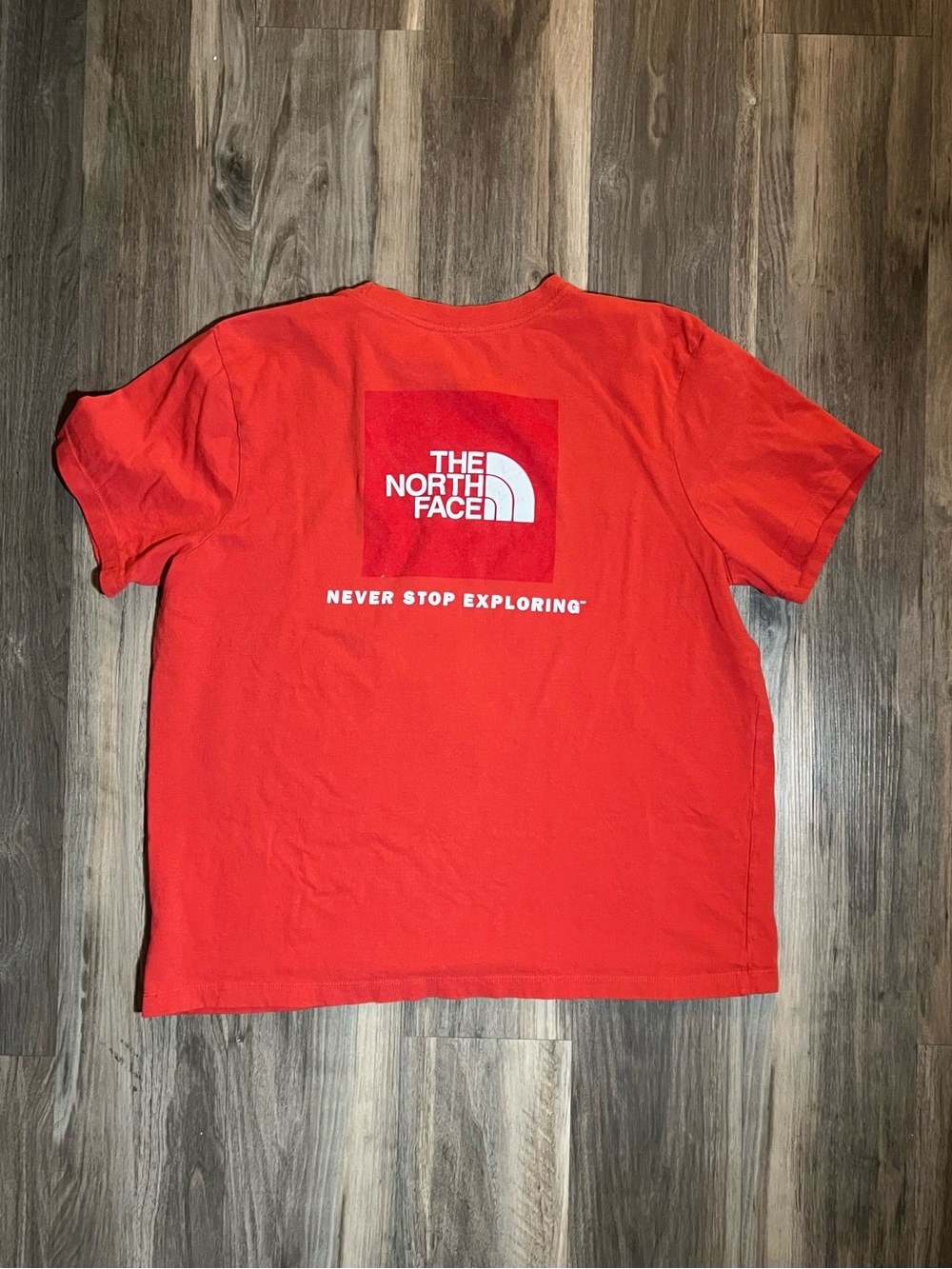 The North Face Women’s Dome Logo Graphic Print T-shirt Size XL Red Double Sided